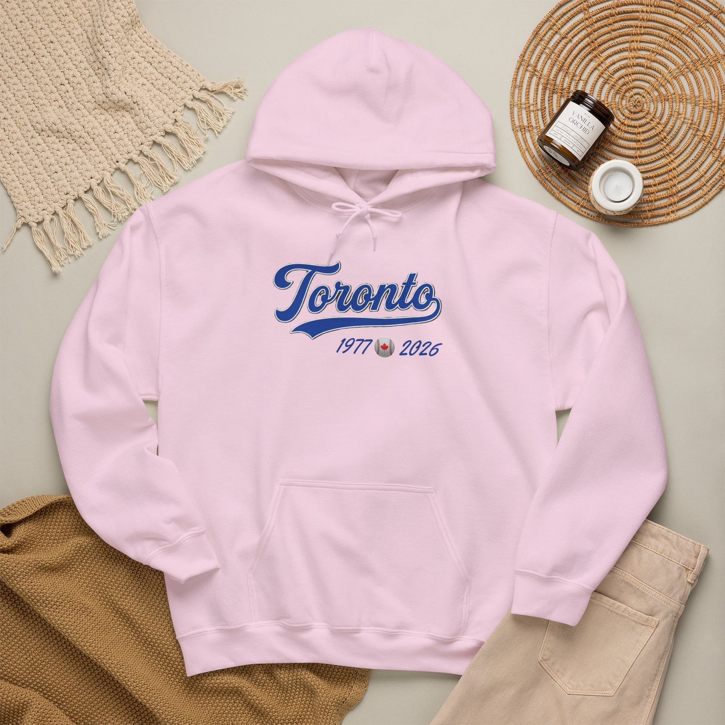 "Classic Toronto Baseball" Pink Hoodie