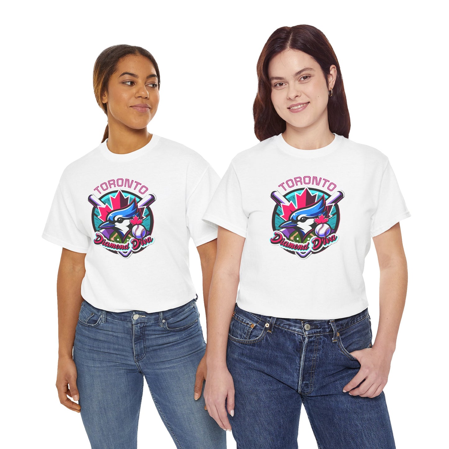 "Diamond Diva" White Baseball T Shirt