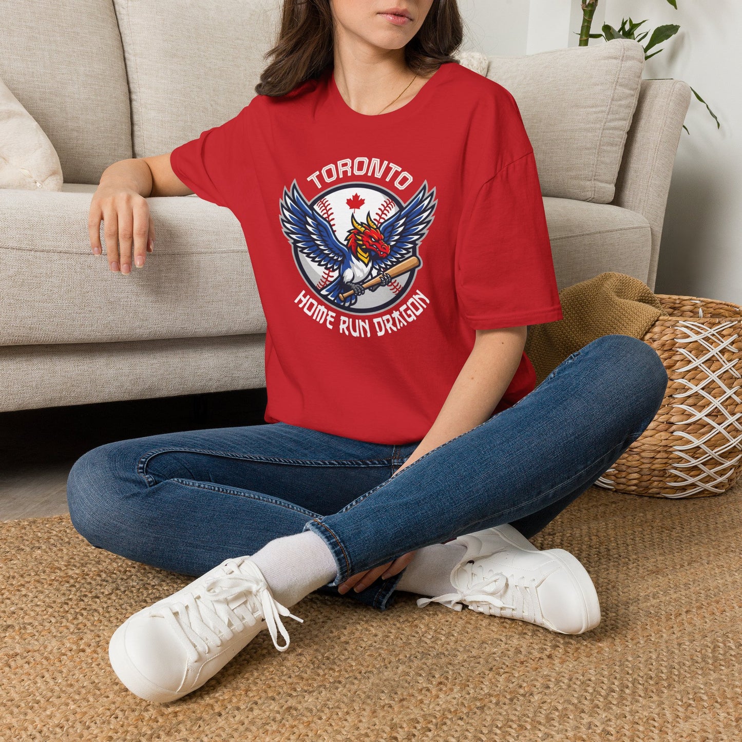"Home Run Dragon" Red T Shirt