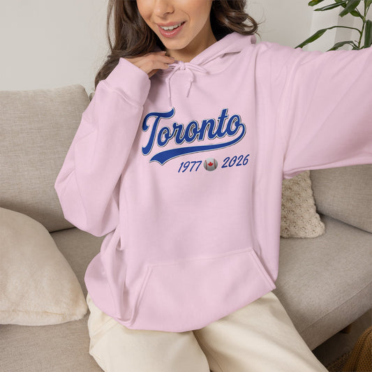 "Classic Toronto Baseball"  Pink Hoodie