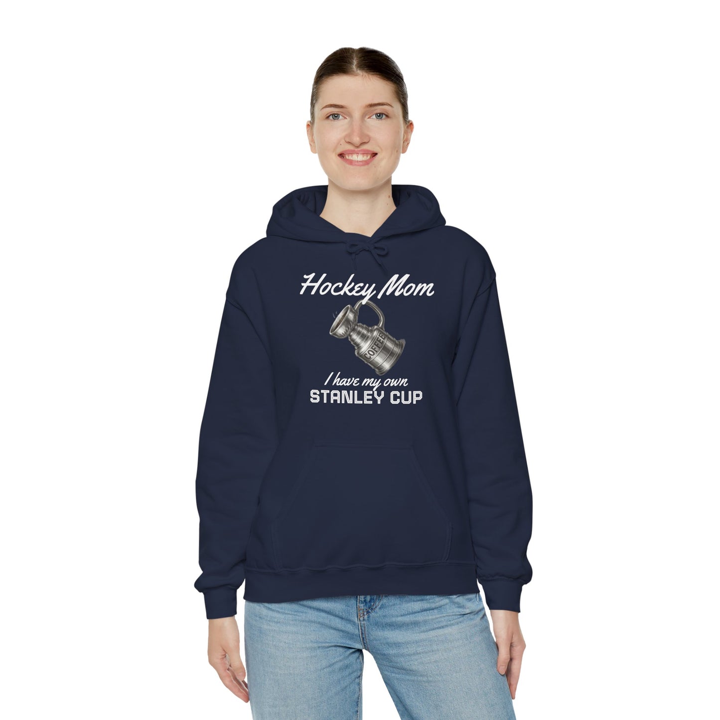 "Hockey Mom - Stanley Cup" Dark Colours Hoodie