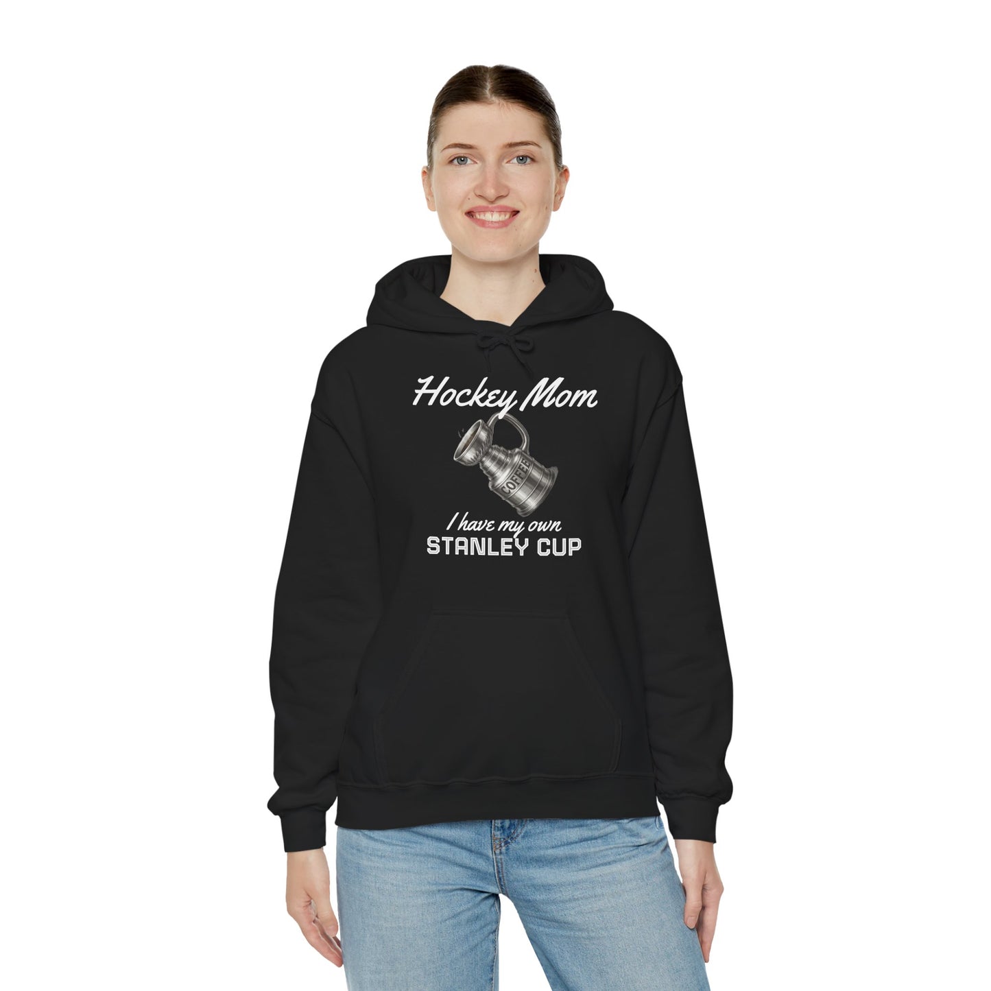 "Hockey Mom - Stanley Cup" Dark Colours Hoodie