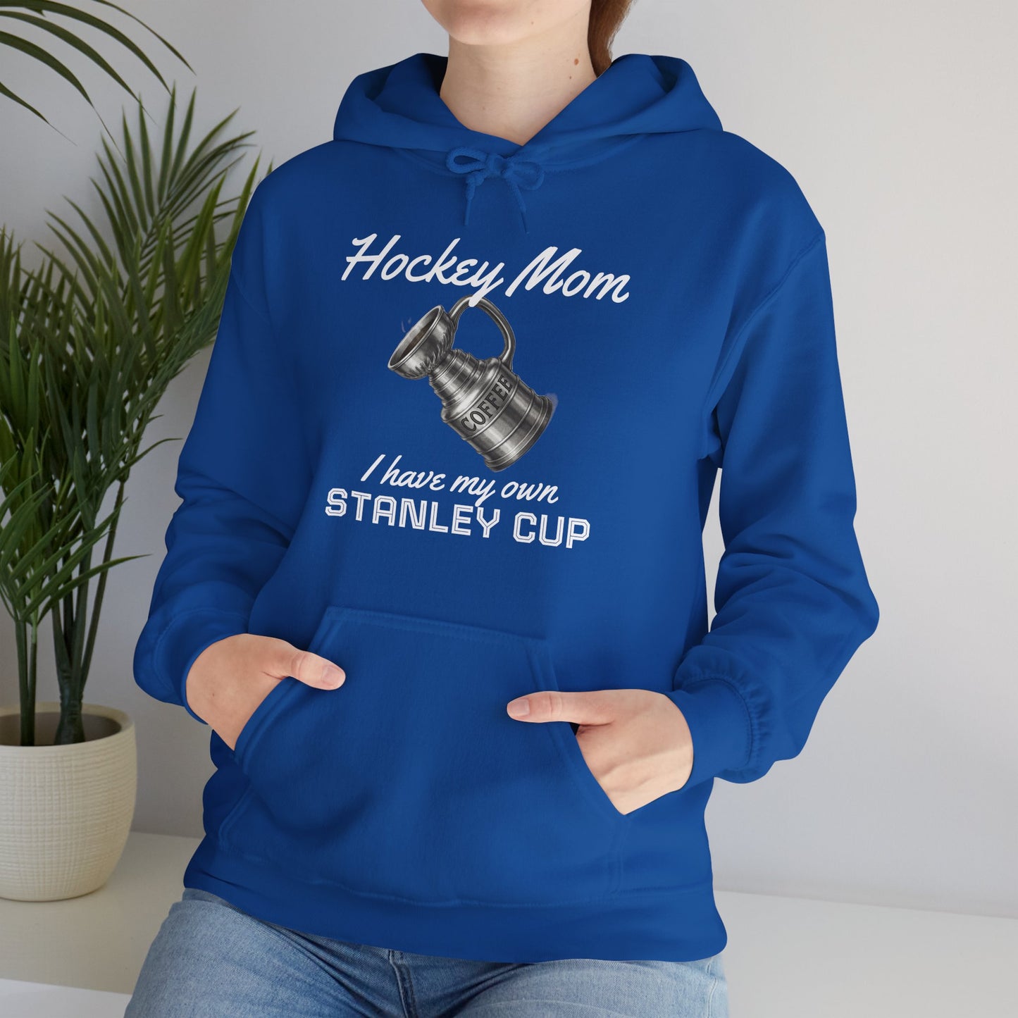 "Hockey Mom - Stanley Cup" Dark Colours Hoodie