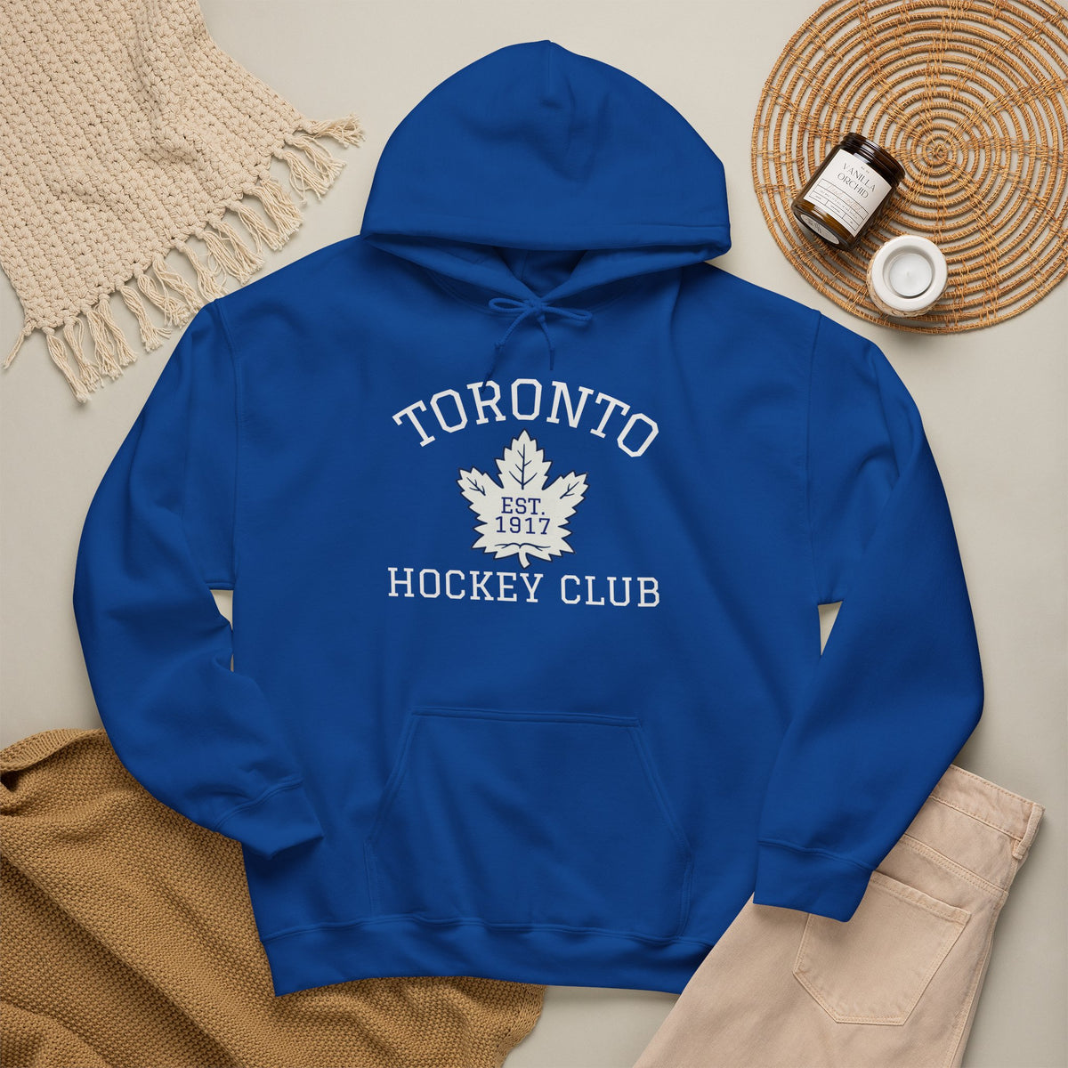 "Toronto EST 1917" Royal Blue Hockey Hoodie