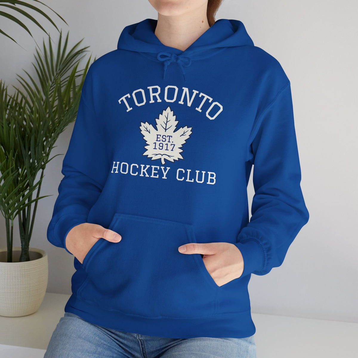"Toronto EST 1917" Royal Blue Hockey Hoodie
