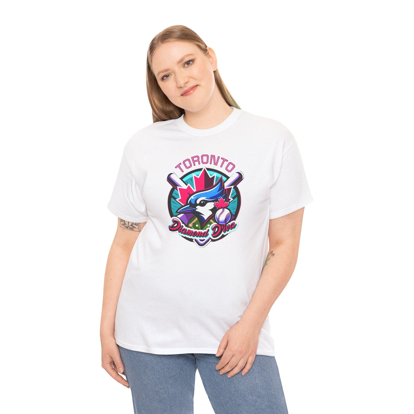 "Diamond Diva" White Baseball T Shirt