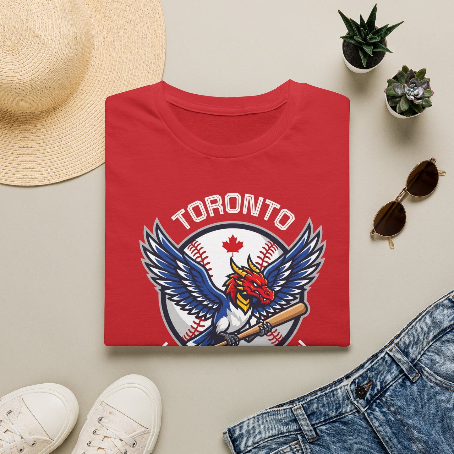 "Home Run Dragon" Red T Shirt