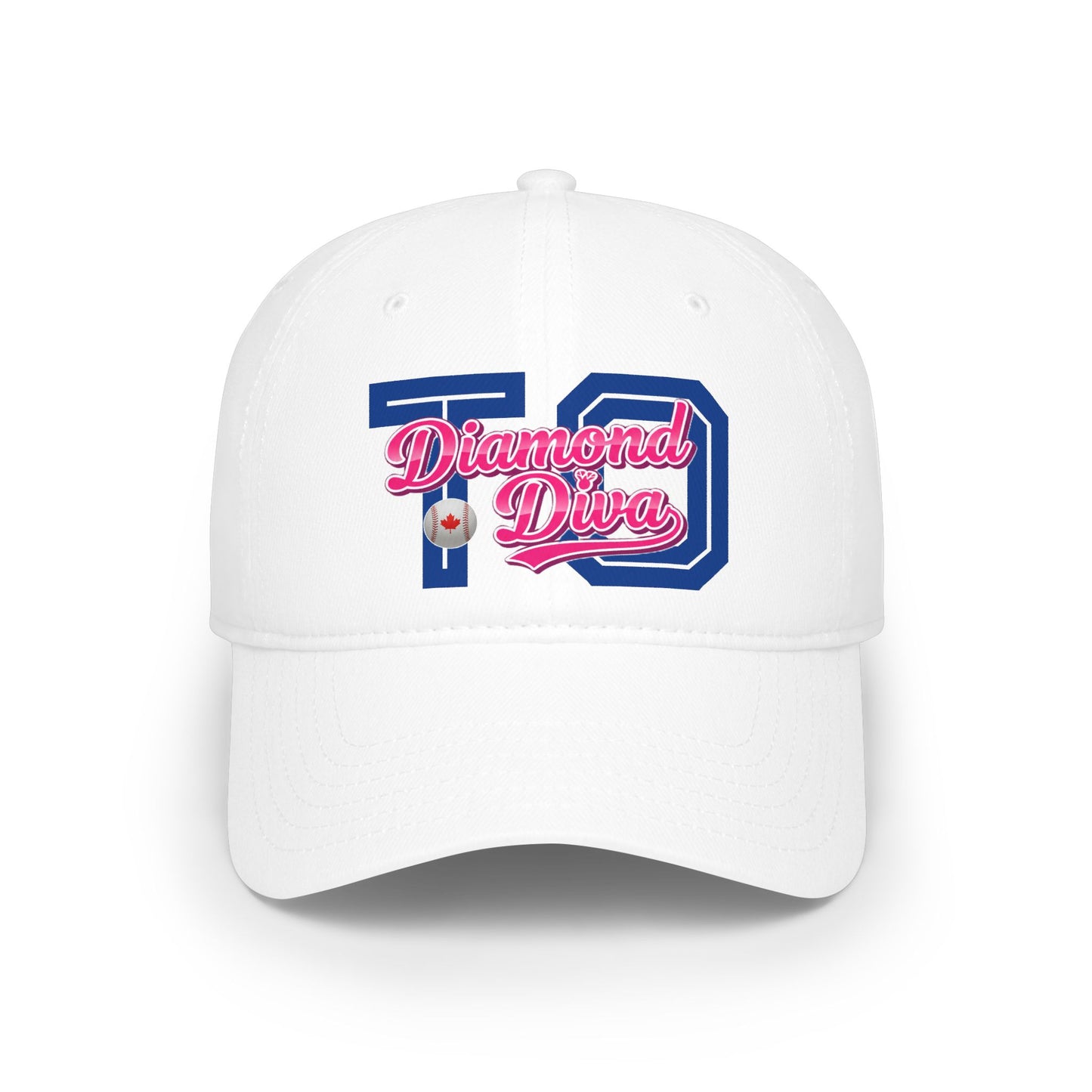 "Diamond Diva - TO" White Baseball Cap
