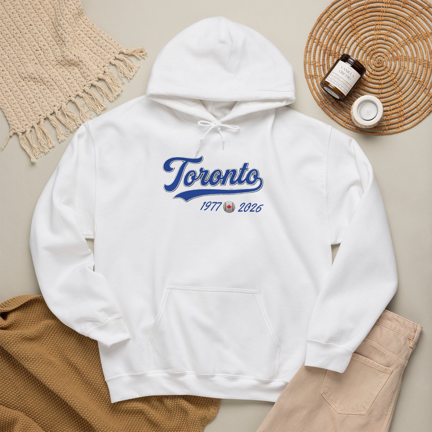 "Classic Toronto Baseball"  White Hoodie
