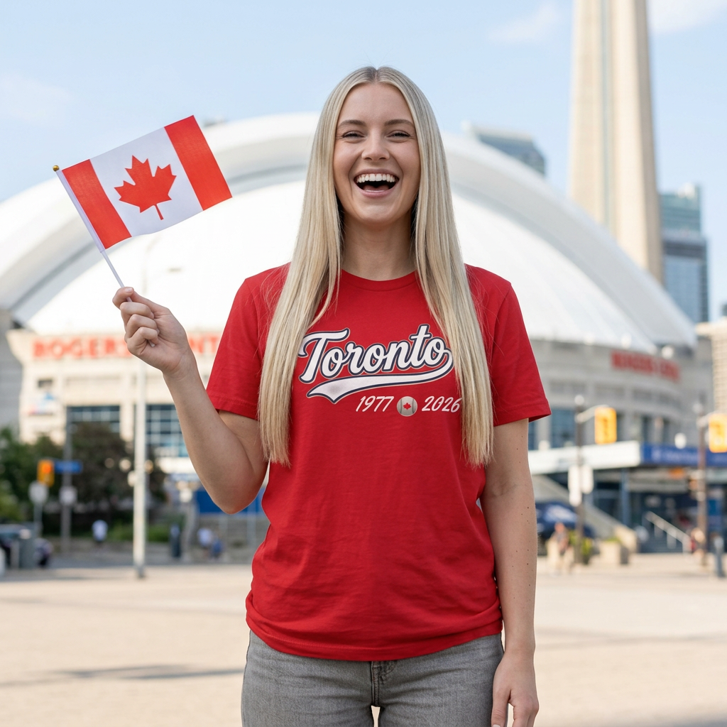 "Classic Toronto Baseball" Red T Shirt