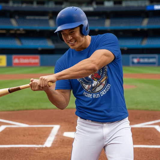 "Home Run Dragon" Royal Blue T Shirt