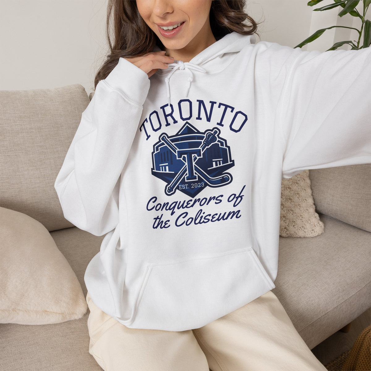 "Conquerors of the Coliseum" White Hoodie