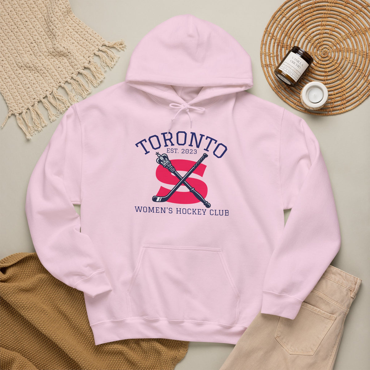 "Toronto Women's Hockey Club" Pink Hoodie