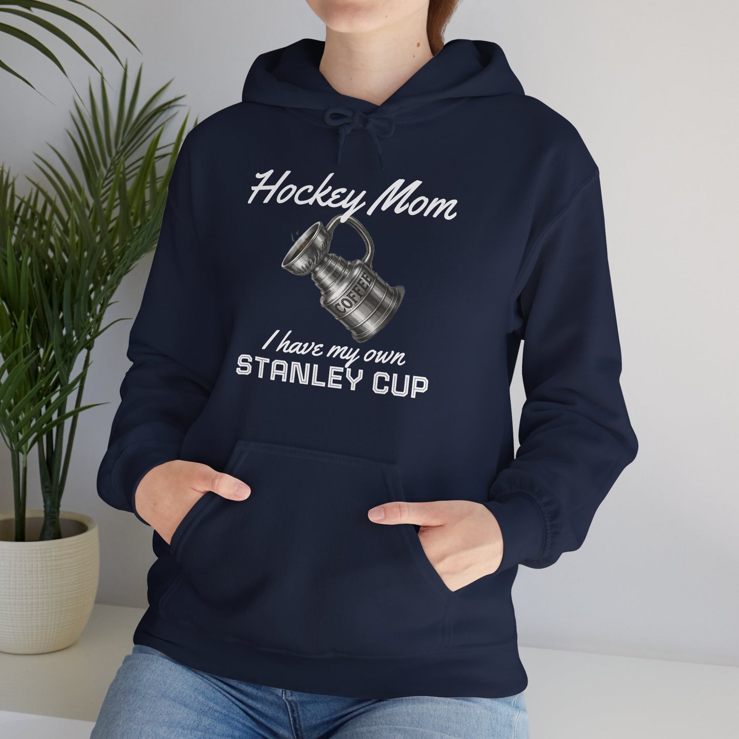 "Hockey Mom - Stanley Cup" Dark Colours Hoodie