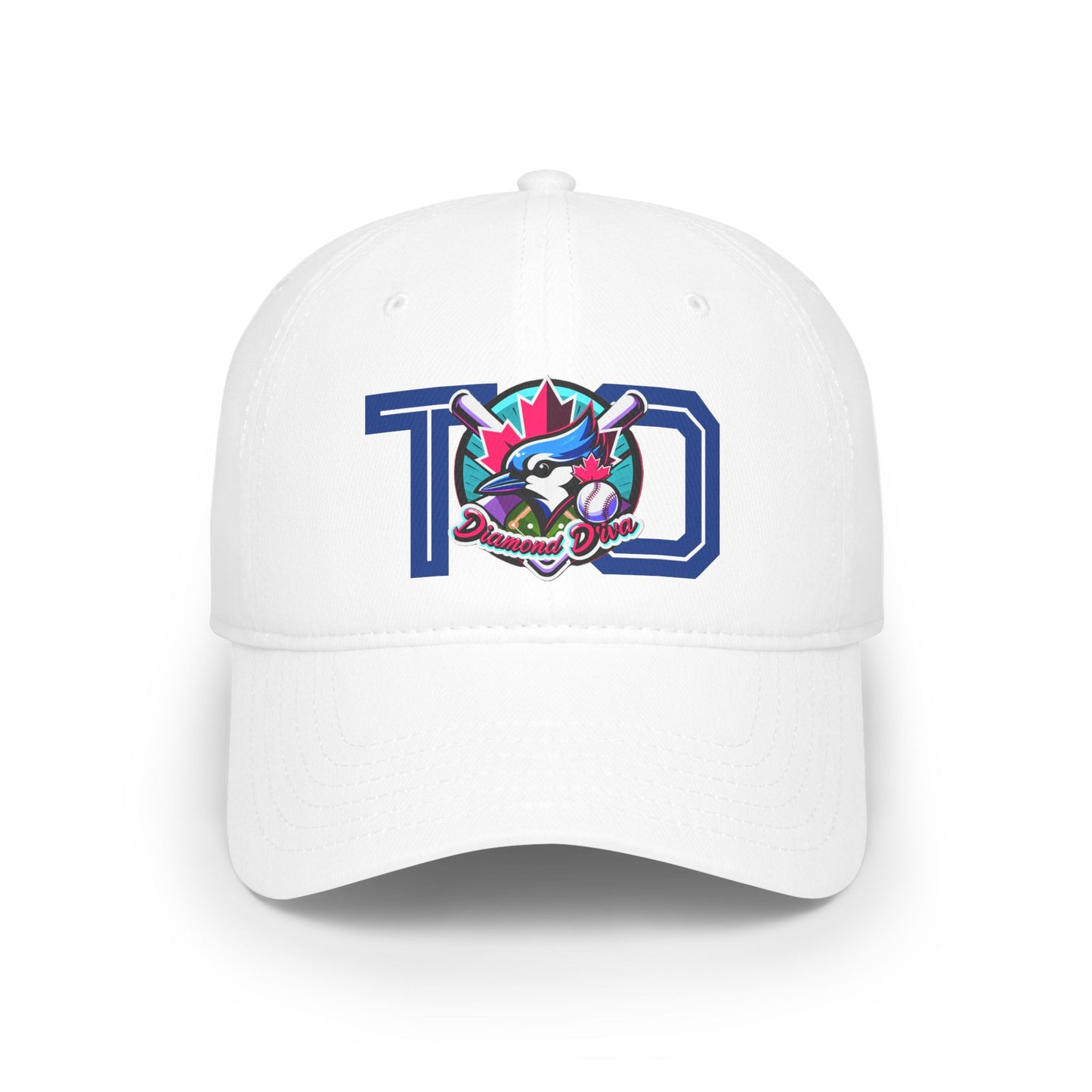"Diamond Diva" White Baseball Cap