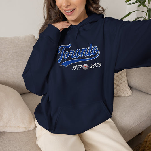"Classic Toronto Baseball"  Navy Blue Hoodie